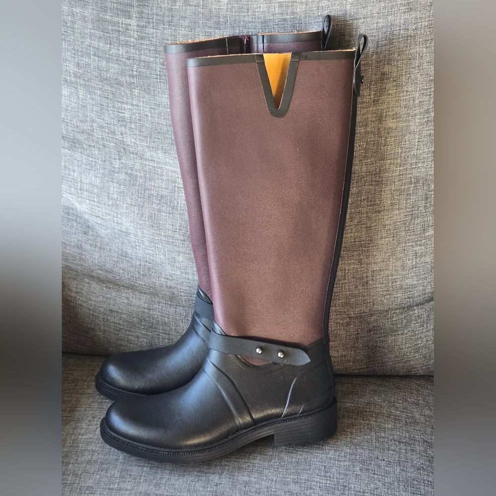 Rare! Rag & Bone Tall Rubber Boots Women’s Size EU 37 US 7
